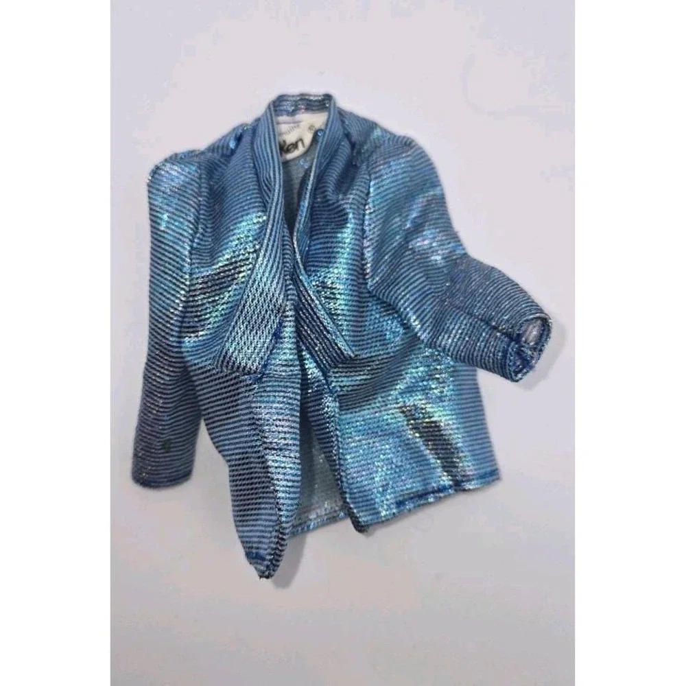 Vintage Genuine Barbie-Ken Doll Metallic Blue Jacket The Rockers